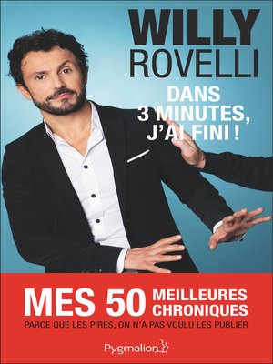 cover image of Dans 3 minutes, j'ai fini!